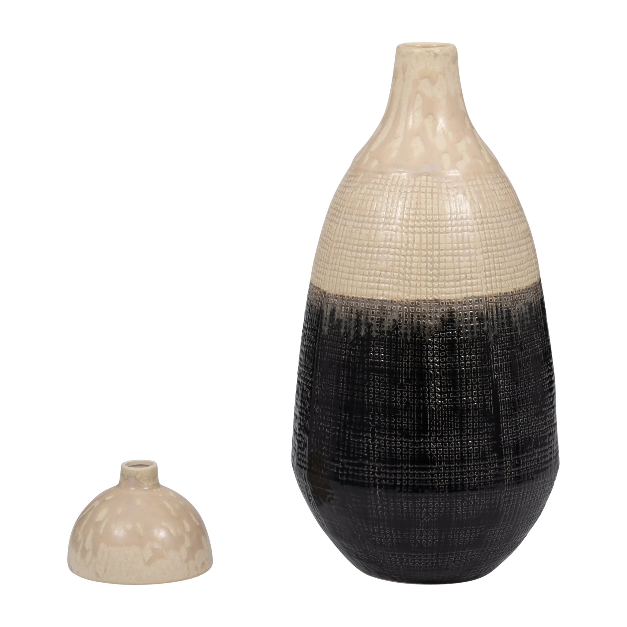 ALONDRA CERAMIC LIDDED JAR Vases and Jars| Sagebrook Home