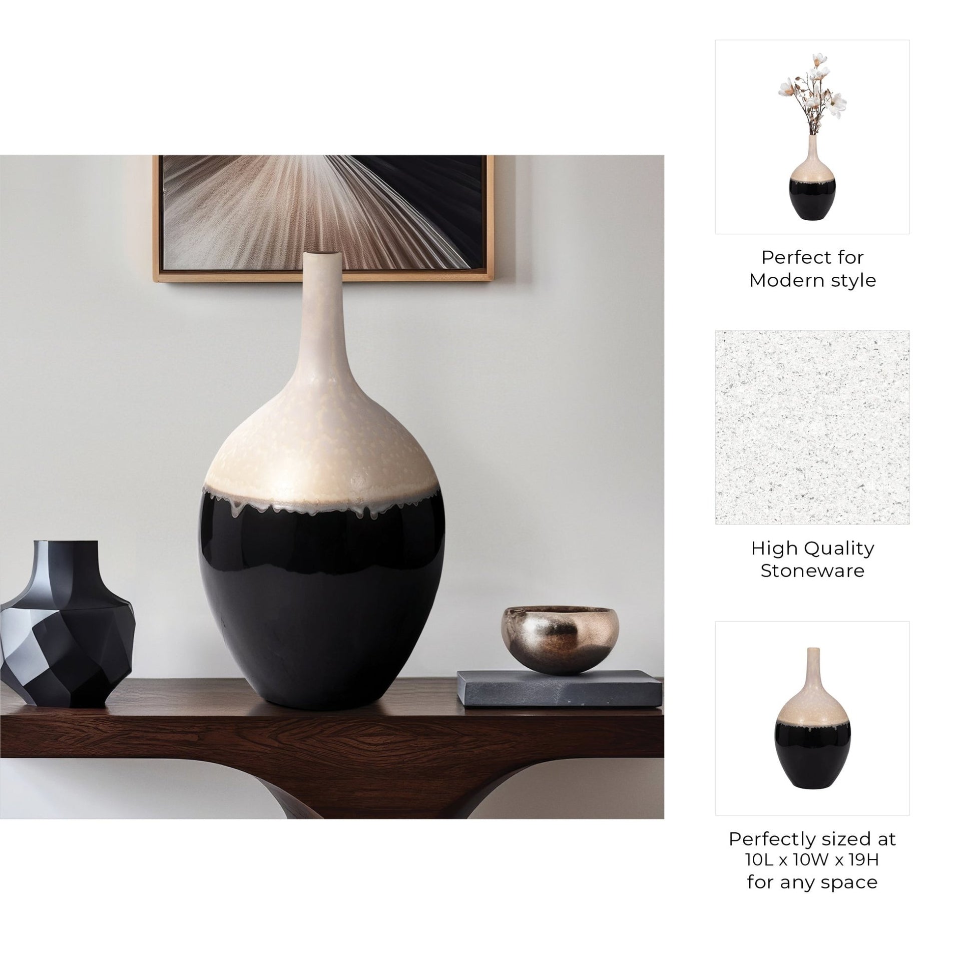 ALONDRA CERAMIC VASE Vases and Jars| Sagebrook Home