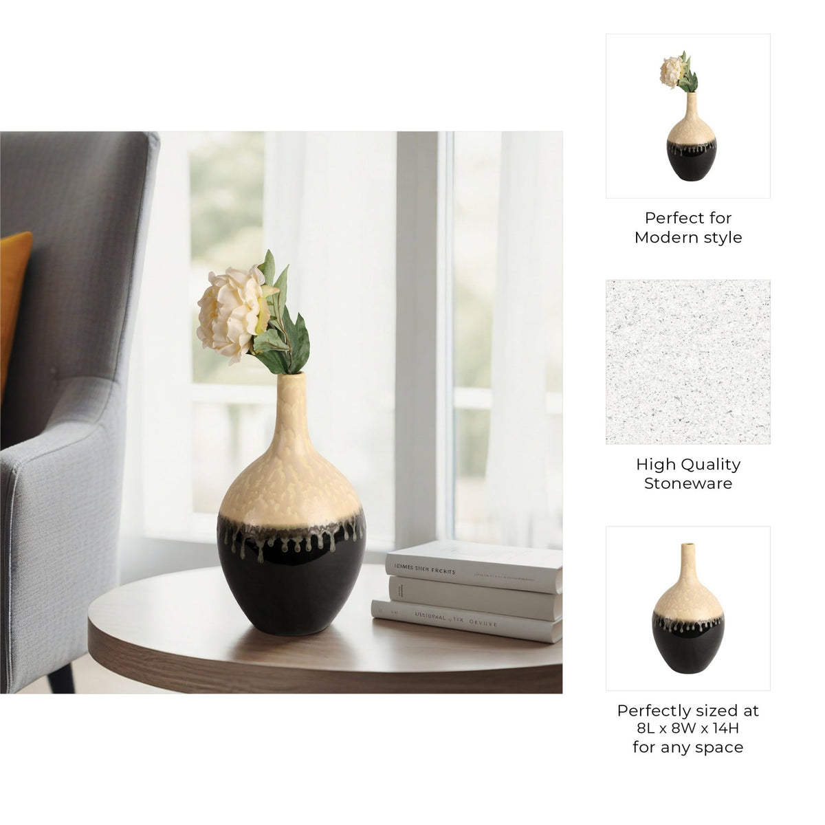 ALONDRA CERAMIC VASE Vases and Jars| Sagebrook Home