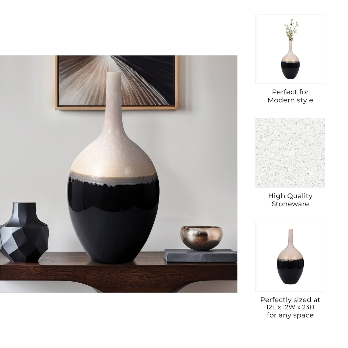 ALONDRA CERAMIC VASE Vases and Jars| Sagebrook Home