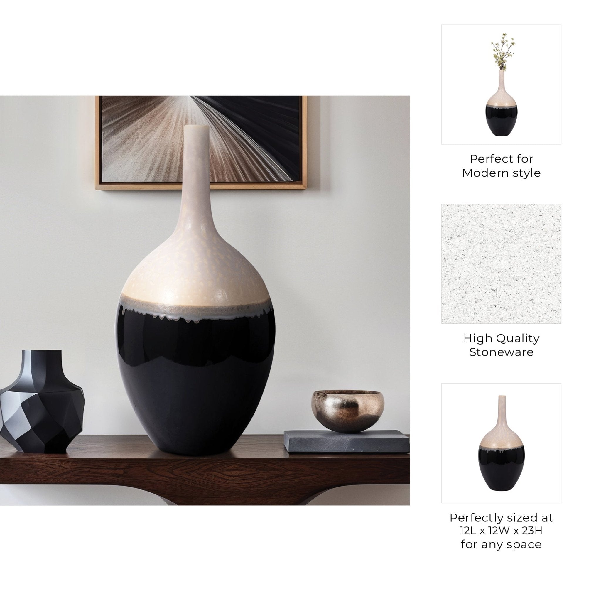 ALONDRA CERAMIC VASE Vases and Jars| Sagebrook Home