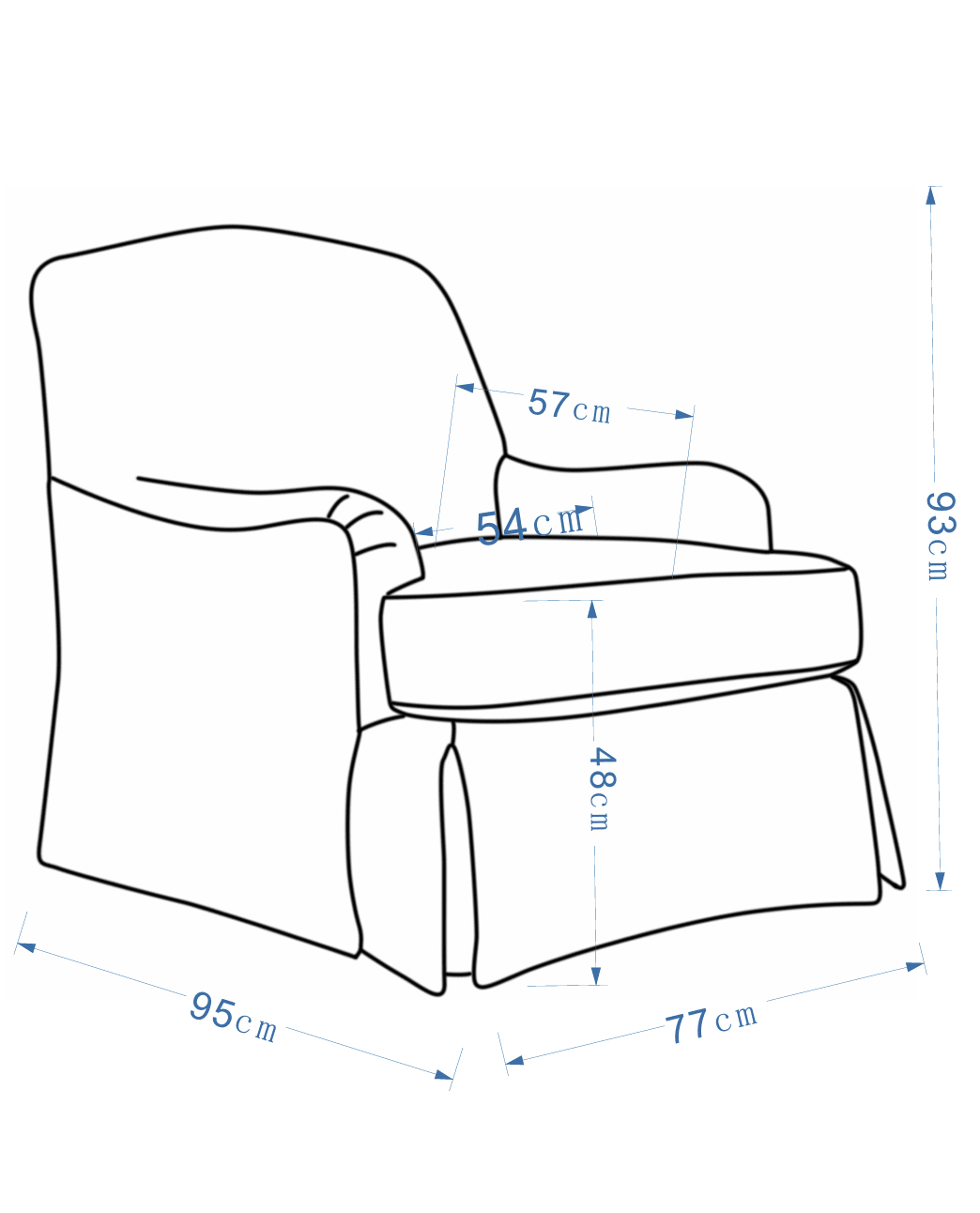 Alpine Accent Chair 77cm Chairs| AlRugaib Furniture
