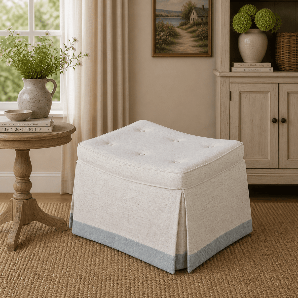 Alpine ottoman 63cm Ottomans| AlRugaib Furniture