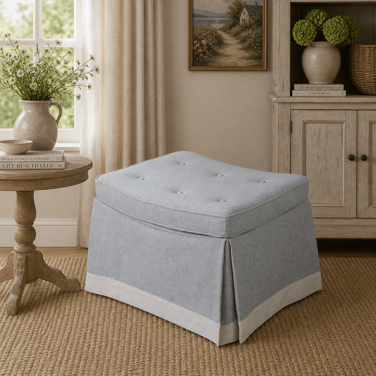 Alpine ottoman 63cm Ottomans| AlRugaib Furniture