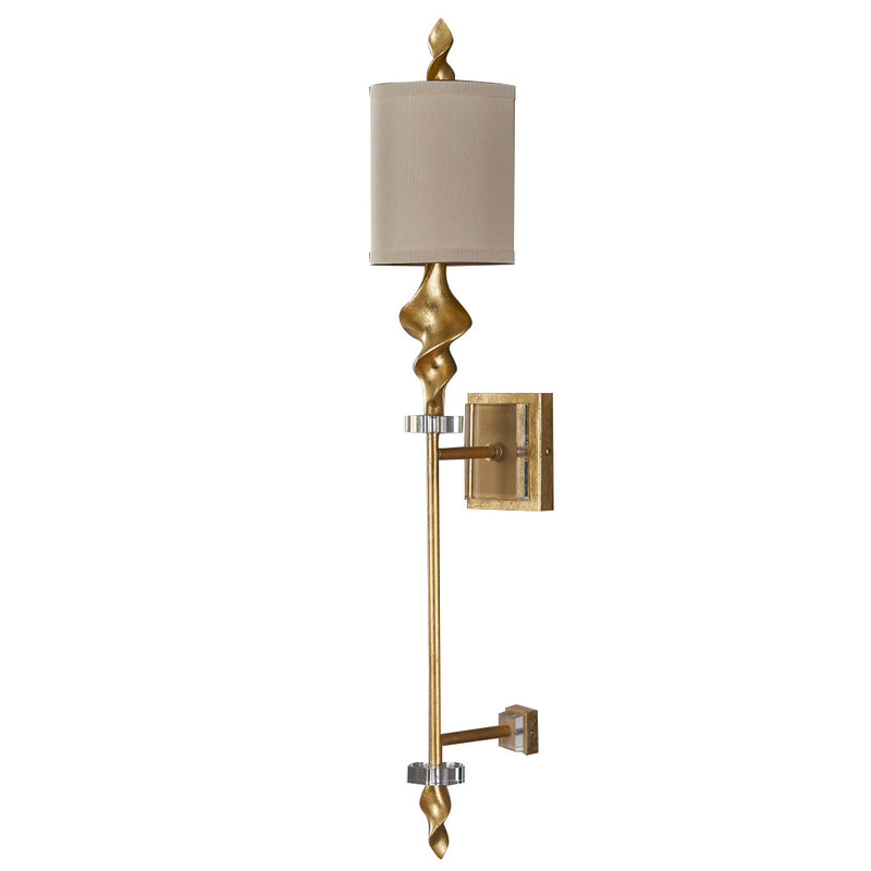 Gold Foil Finish Shade Wall Sconce