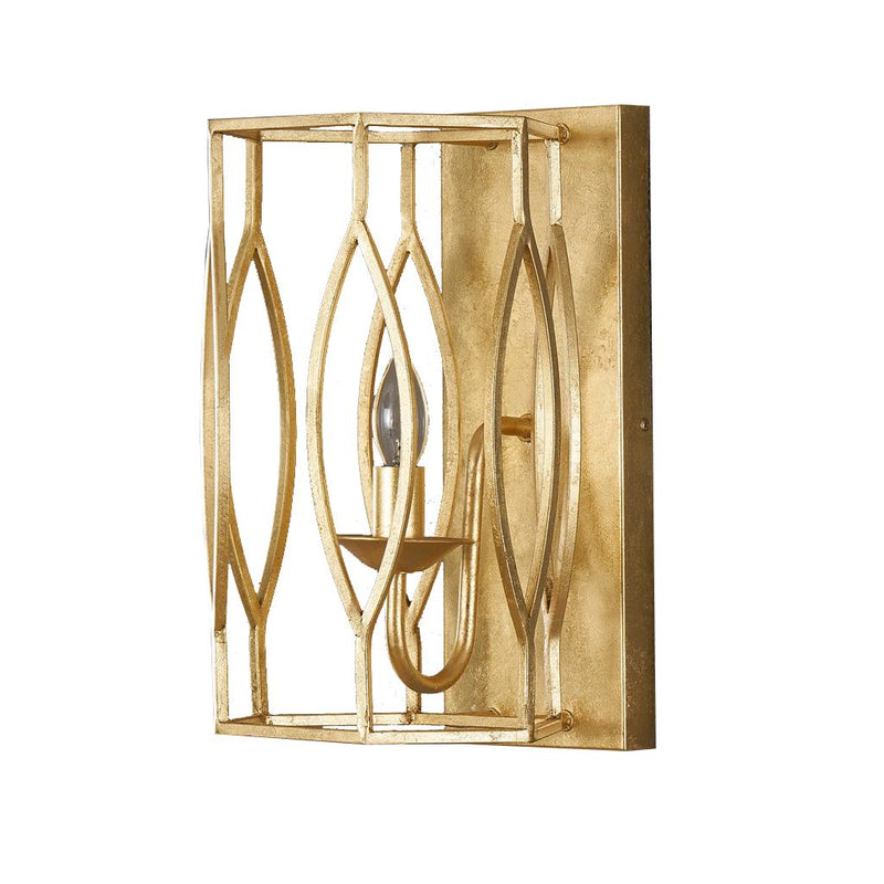Square Gold Wall Sconce
