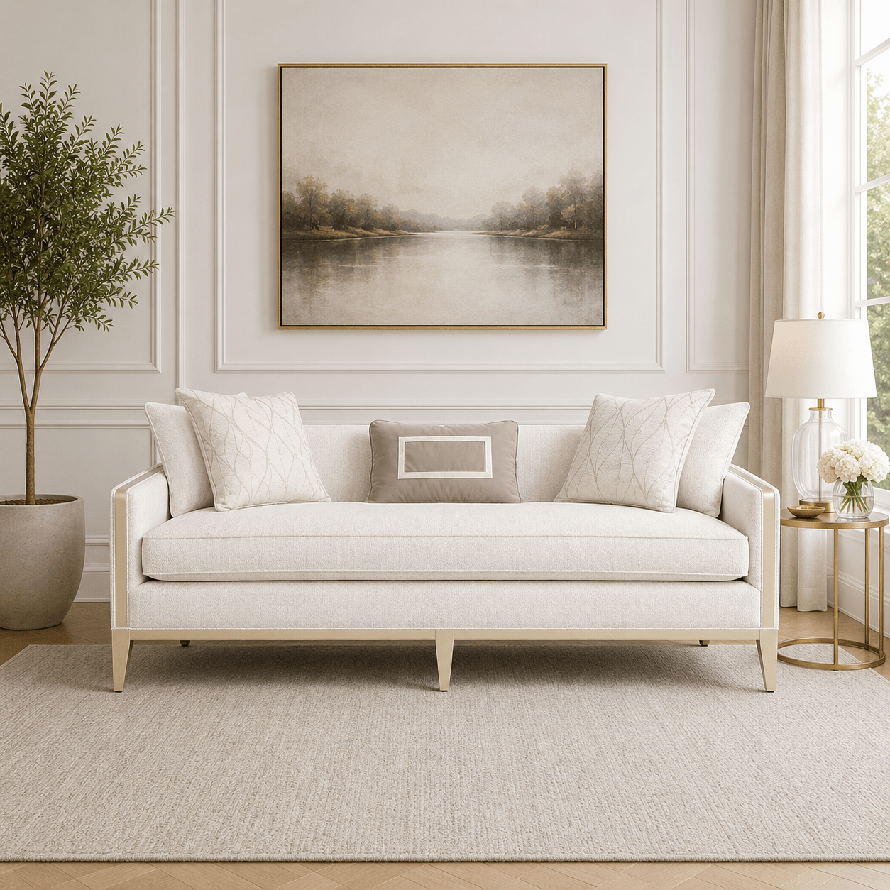 AlReem Mocha Sofa Sofas & Loveseats| AlRugaib Furniture