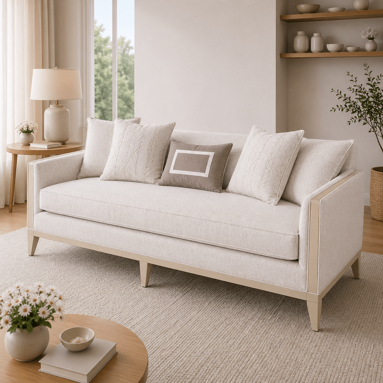 AlReem Mocha Sofa Sofas & Loveseats| AlRugaib Furniture