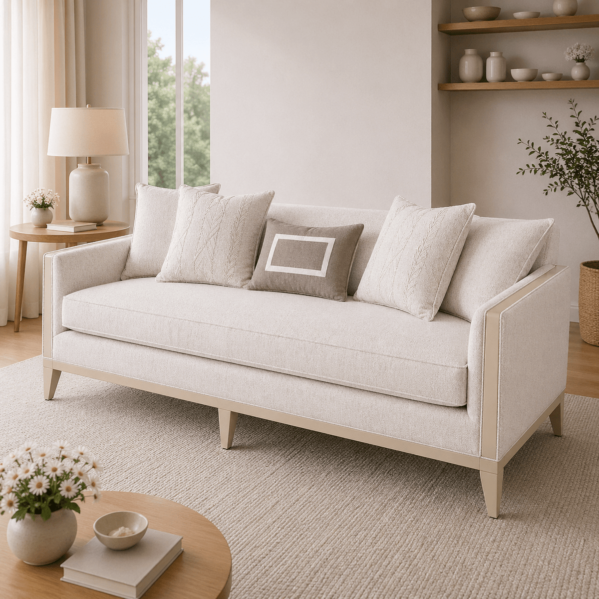 AlReem Mocha Sofa Sofas & Loveseats| AlRugaib Furniture