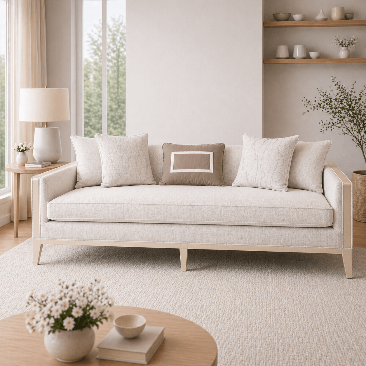AlReem Mocha Sofa Sofas & Loveseats| AlRugaib Furniture