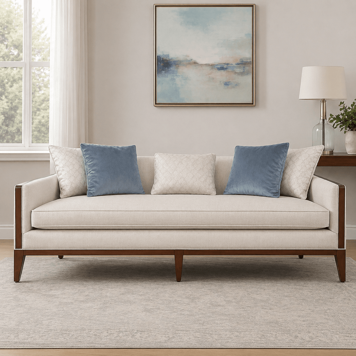 AlReem Royal Blue Sofa Sofas & Loveseats| AlRugaib Furniture
