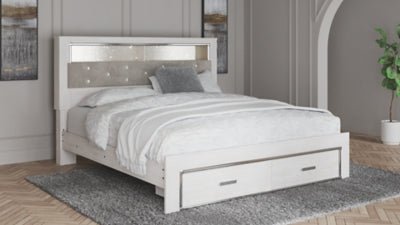 Altyra King Upholstered Bookcase Bed with Storage Beds| Ashley Homestore