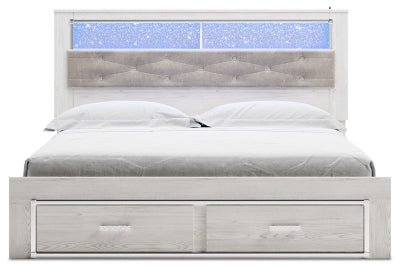 Altyra King Upholstered Bookcase Bed with Storage Beds| Ashley Homestore