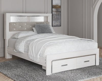 Altyra Queen Upholstered Bookcase Bed with Storage Beds| Ashley Homestore