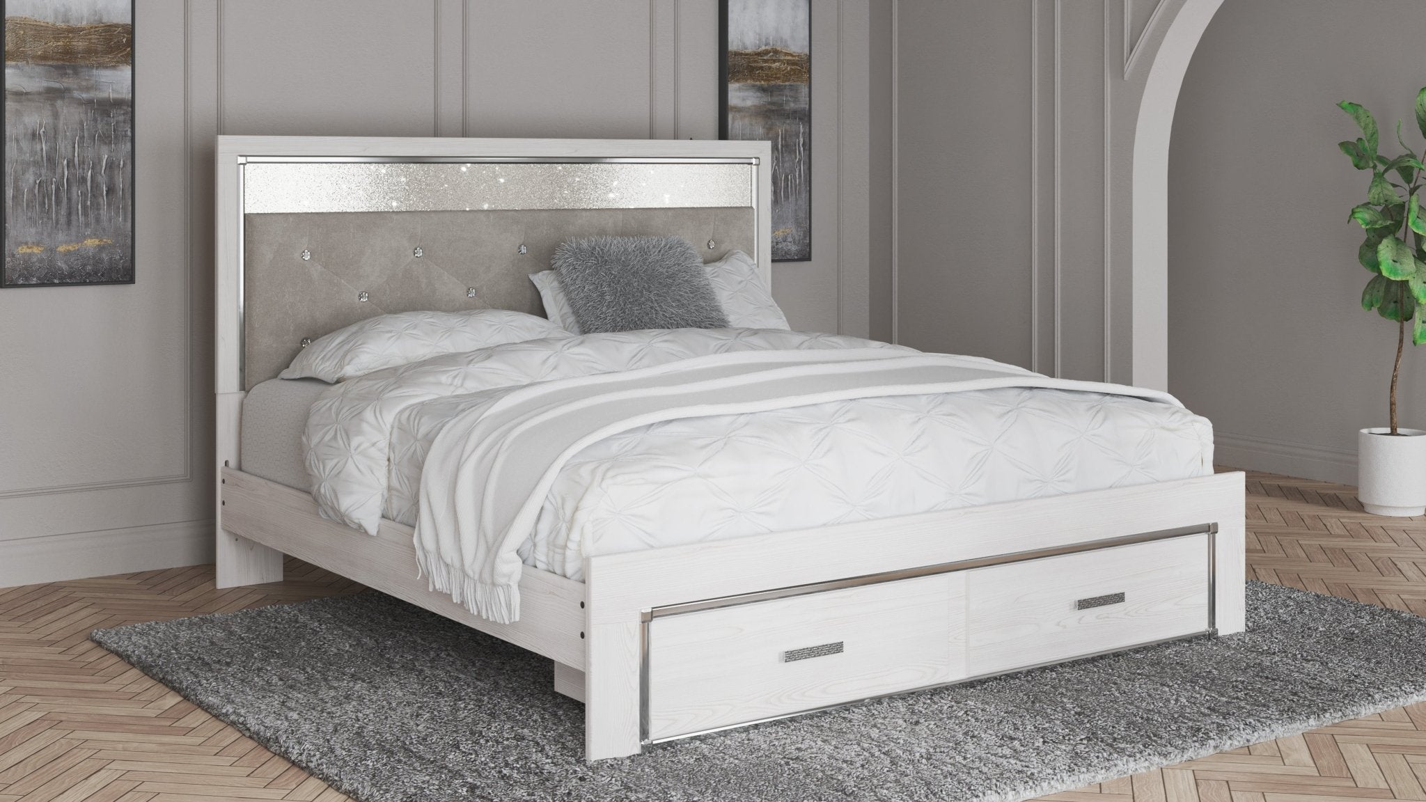 Altyra Queen Upholstered Storage Bed Beds| Ashley Homestore