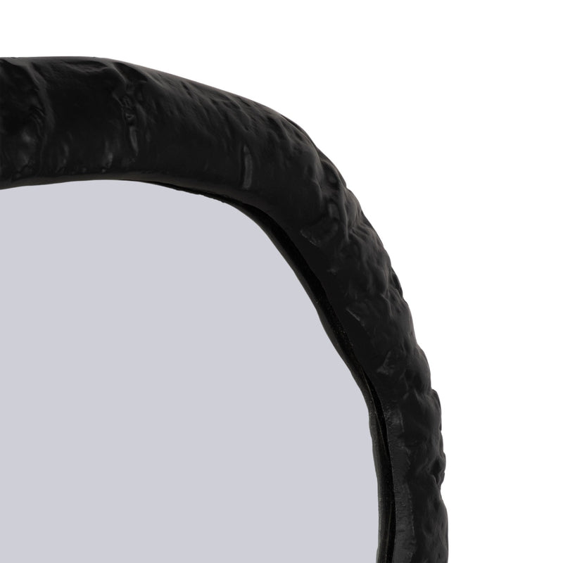 ALUM,18",HAMMERED OUTLINED MIRROR,MATTE BLACK - Al Rugaib Furniture