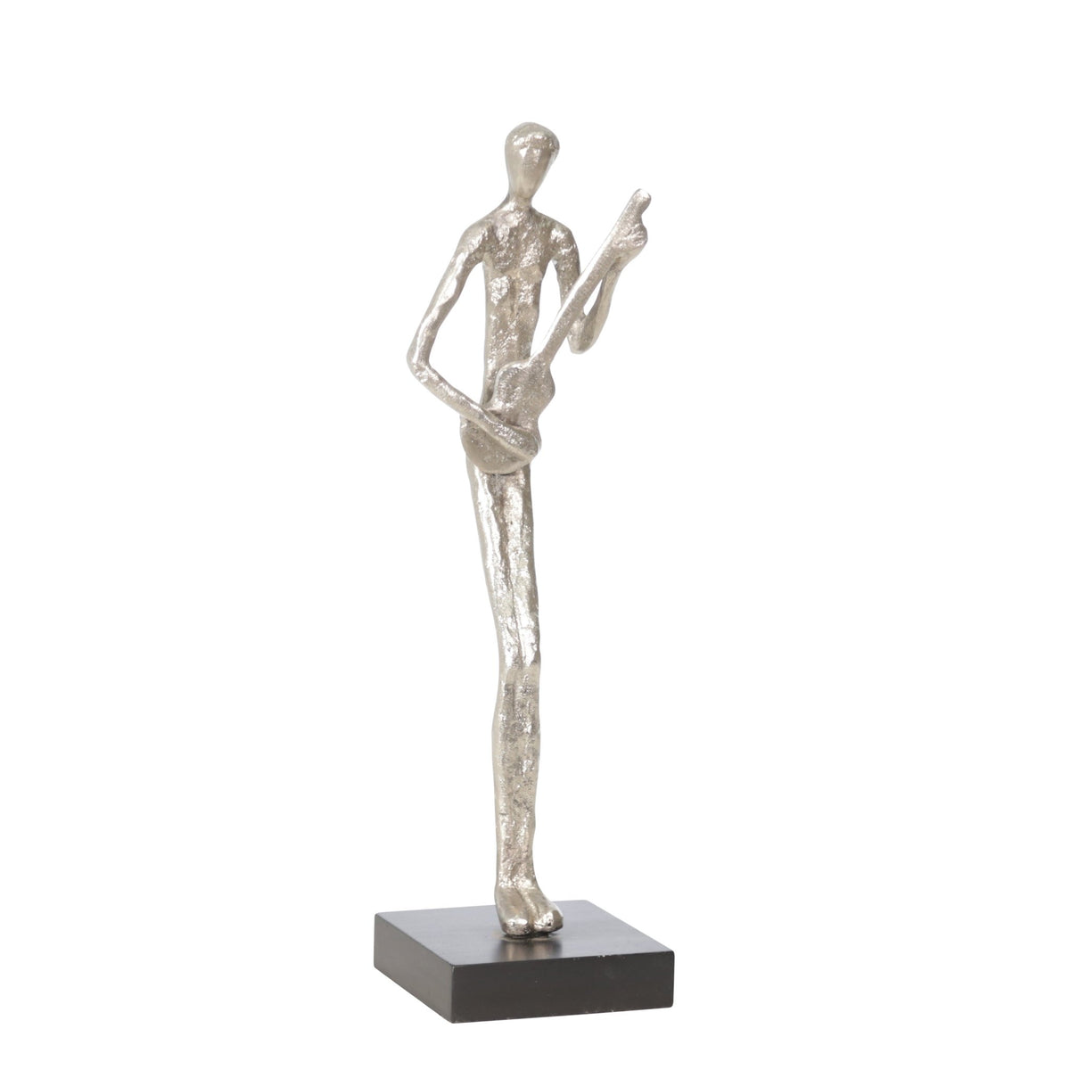 ALUMINUM 15.75" GUITAR MUSICIAN Table Decors| Sagebrook Home