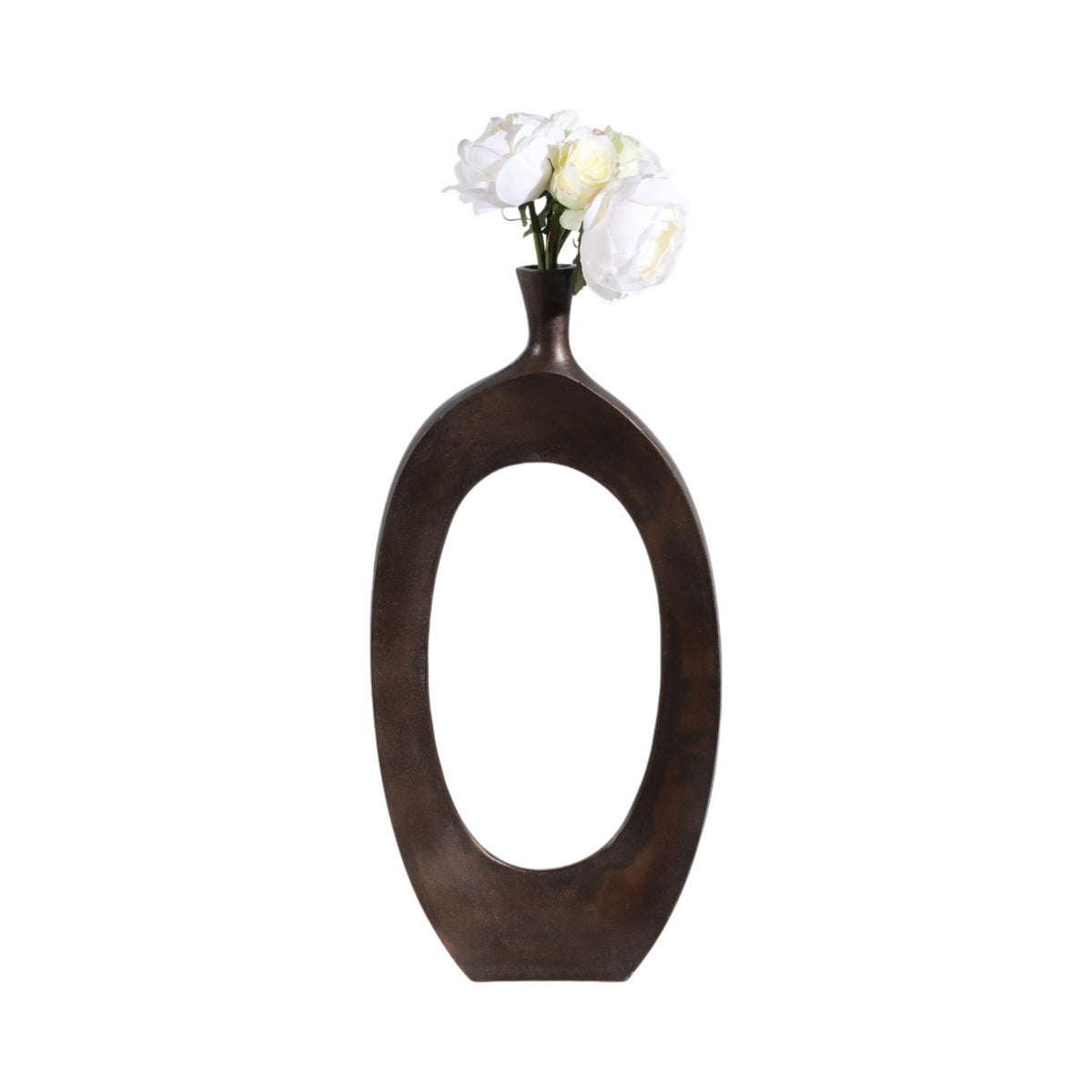 ALUMINUM 25"H CUT-OUT VASE, BRONZE Vases and Jars| Sagebrook Home