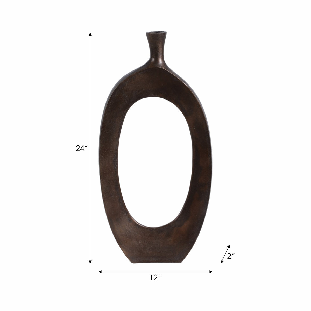 ALUMINUM 25"H CUT-OUT VASE, BRONZE Vases and Jars| Sagebrook Home