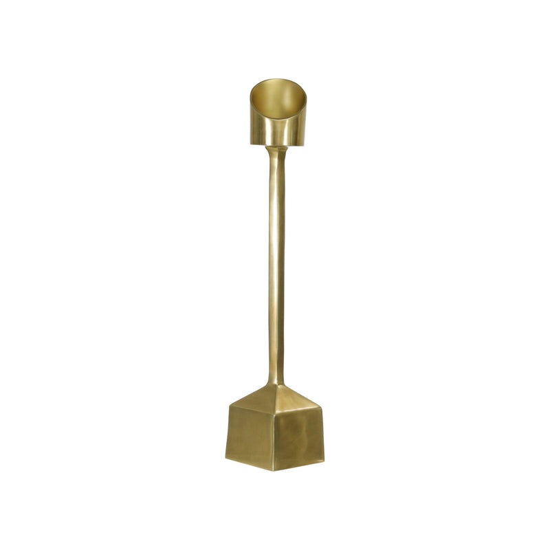 ALUMINUM 27" PILLAR CANDLE HOLDER, GOLD - Al Rugaib Furniture