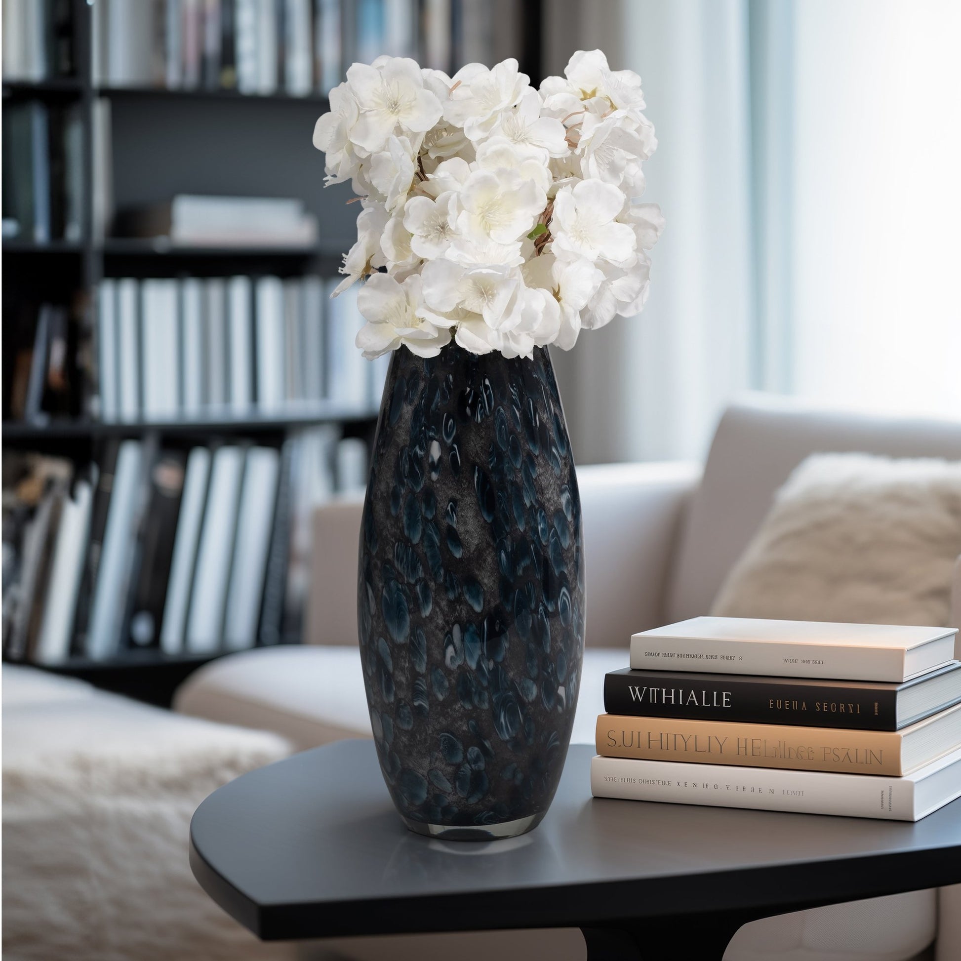 AMALDA SMALL BLUE GLASS VASE Vases and Jars| Sagebrook Home