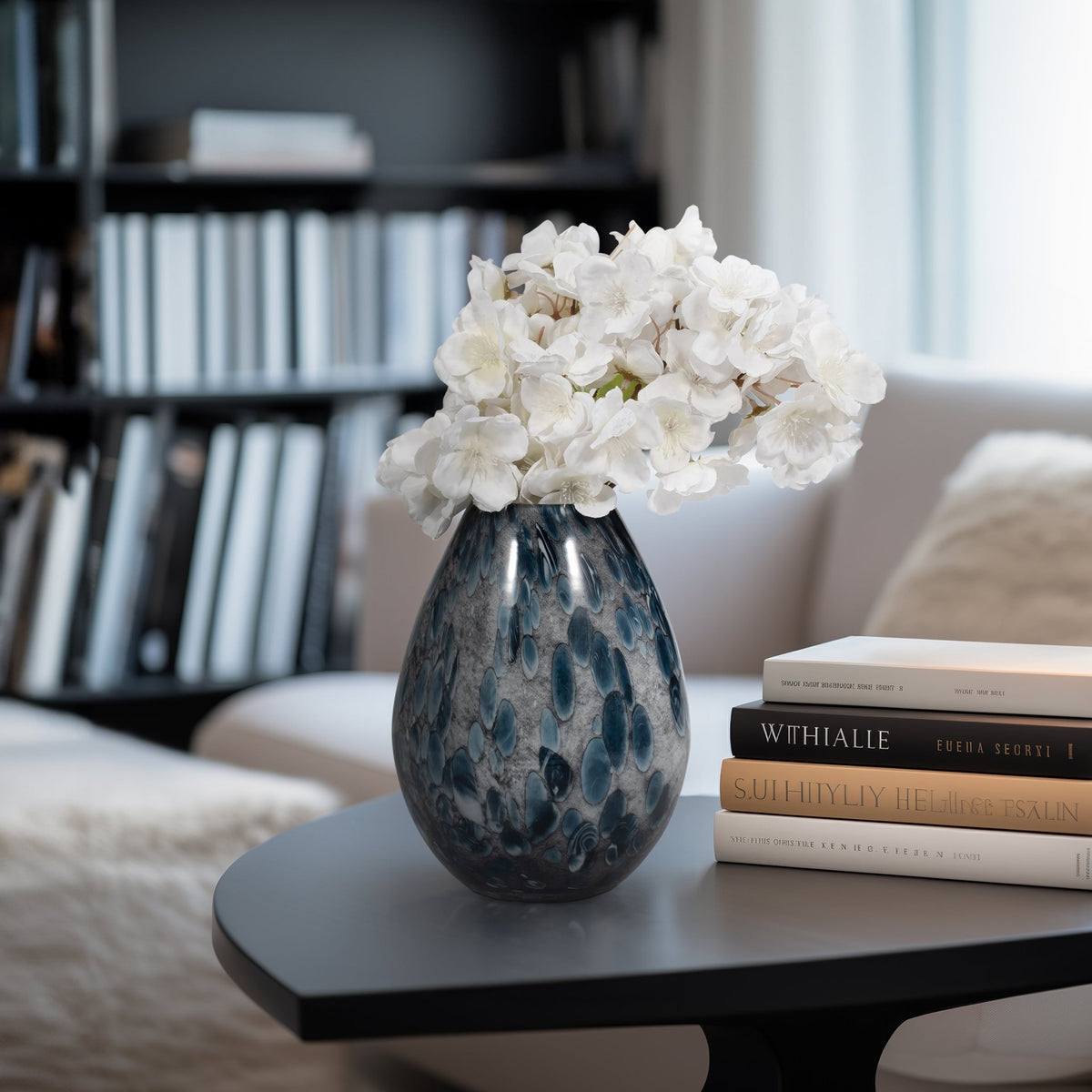 AMALDA SMALL BLUE GLASS VASE Vases and Jars| Sagebrook Home