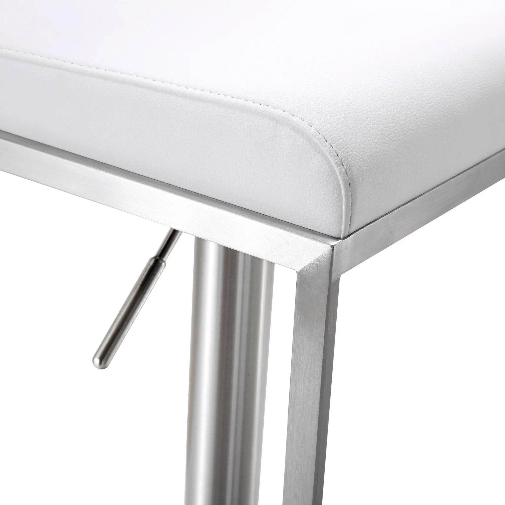 Amalfi White Steel Adjustable Barstool Counter Stools| TOV