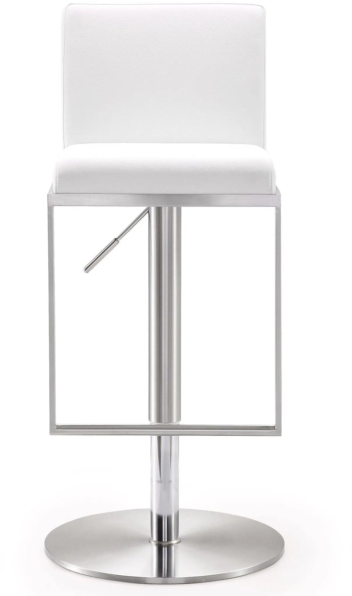 Amalfi White Steel Adjustable Barstool Counter Stools| TOV