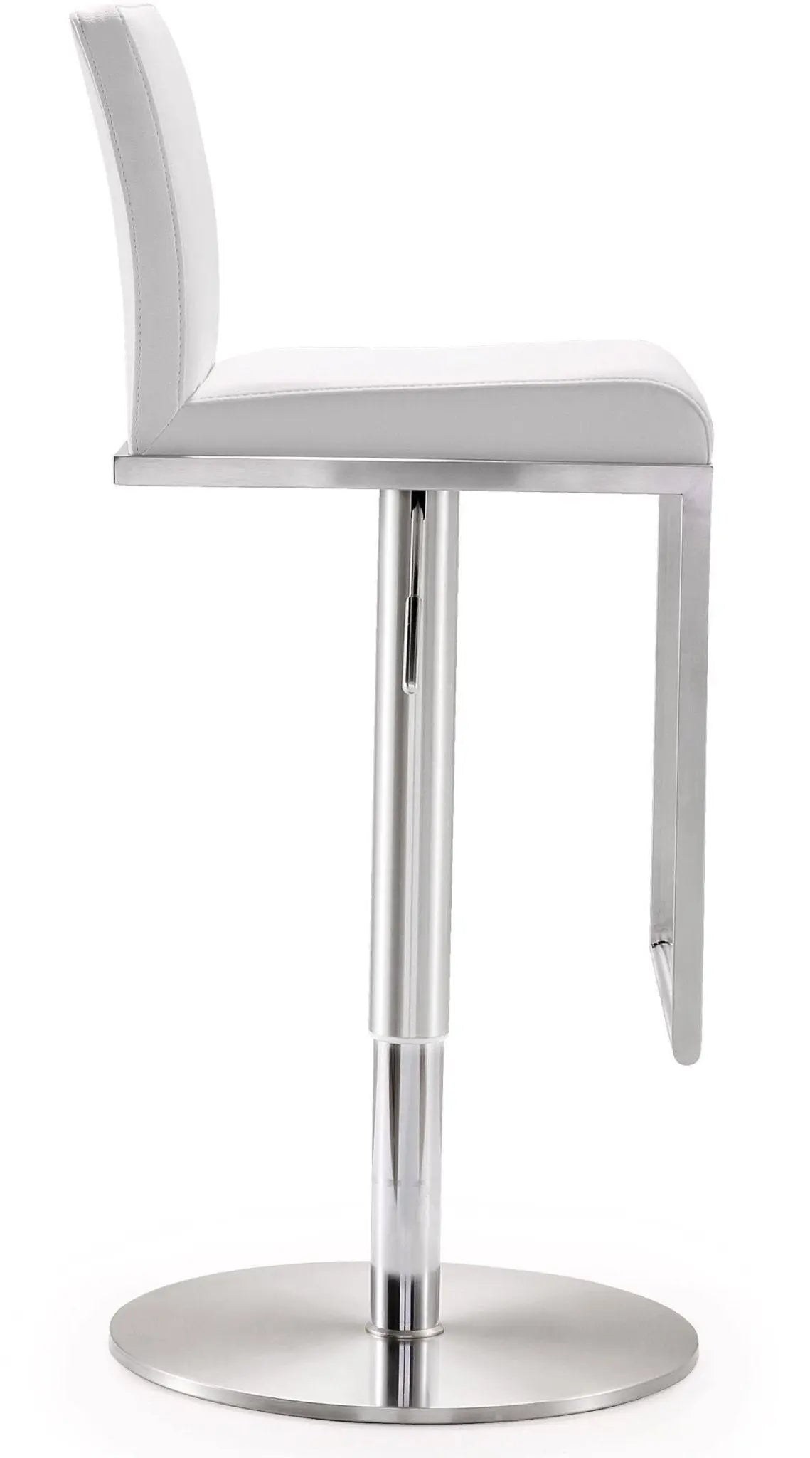 Amalfi White Steel Adjustable Barstool Counter Stools| TOV