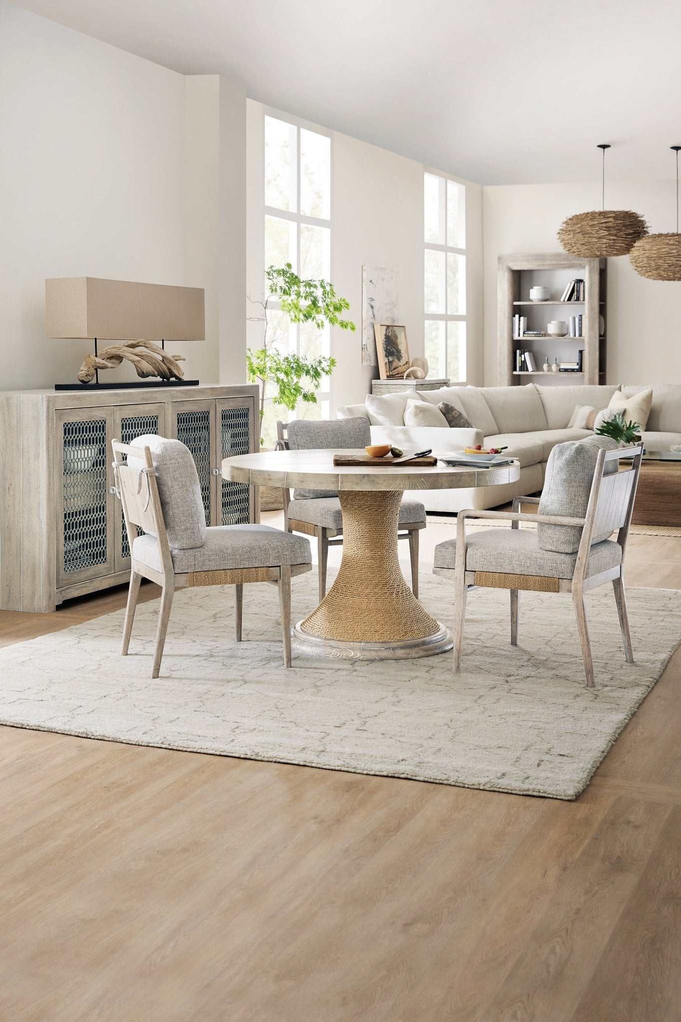 Amani 48in Round Pedestal Dining Table Dining Tables| Hooker