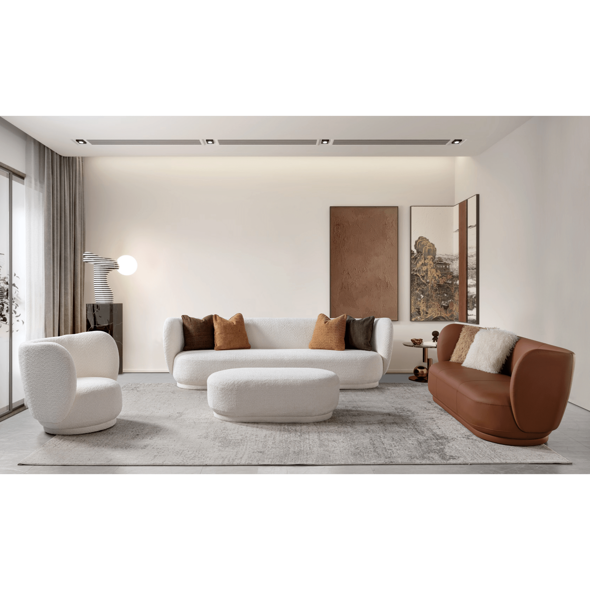 Amani'S Boutique Creamy Ottoman Ottomans| Roots Furniture
