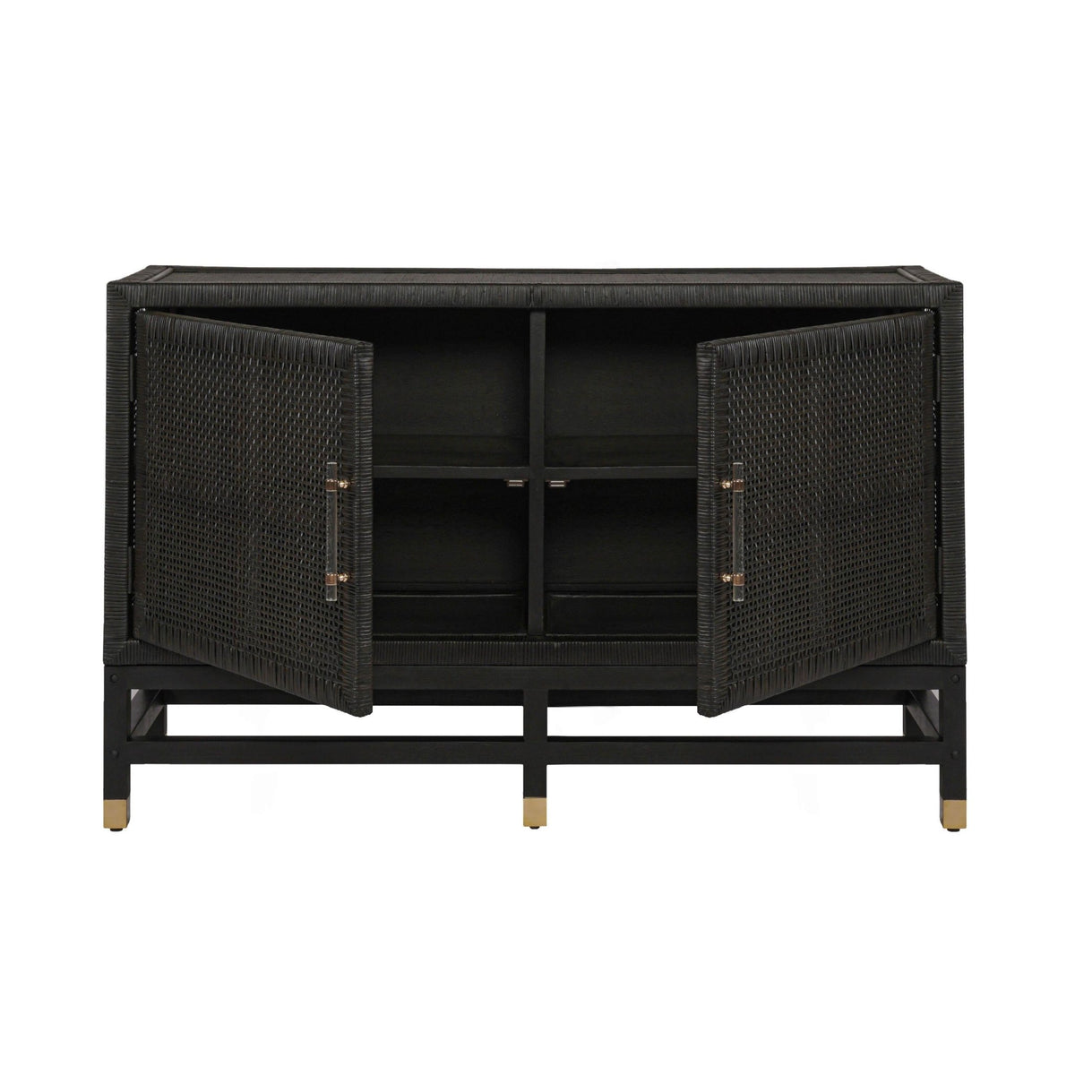 Amara Charcoal Woven Rattan Buffet Consoles & Sideboards| TOV