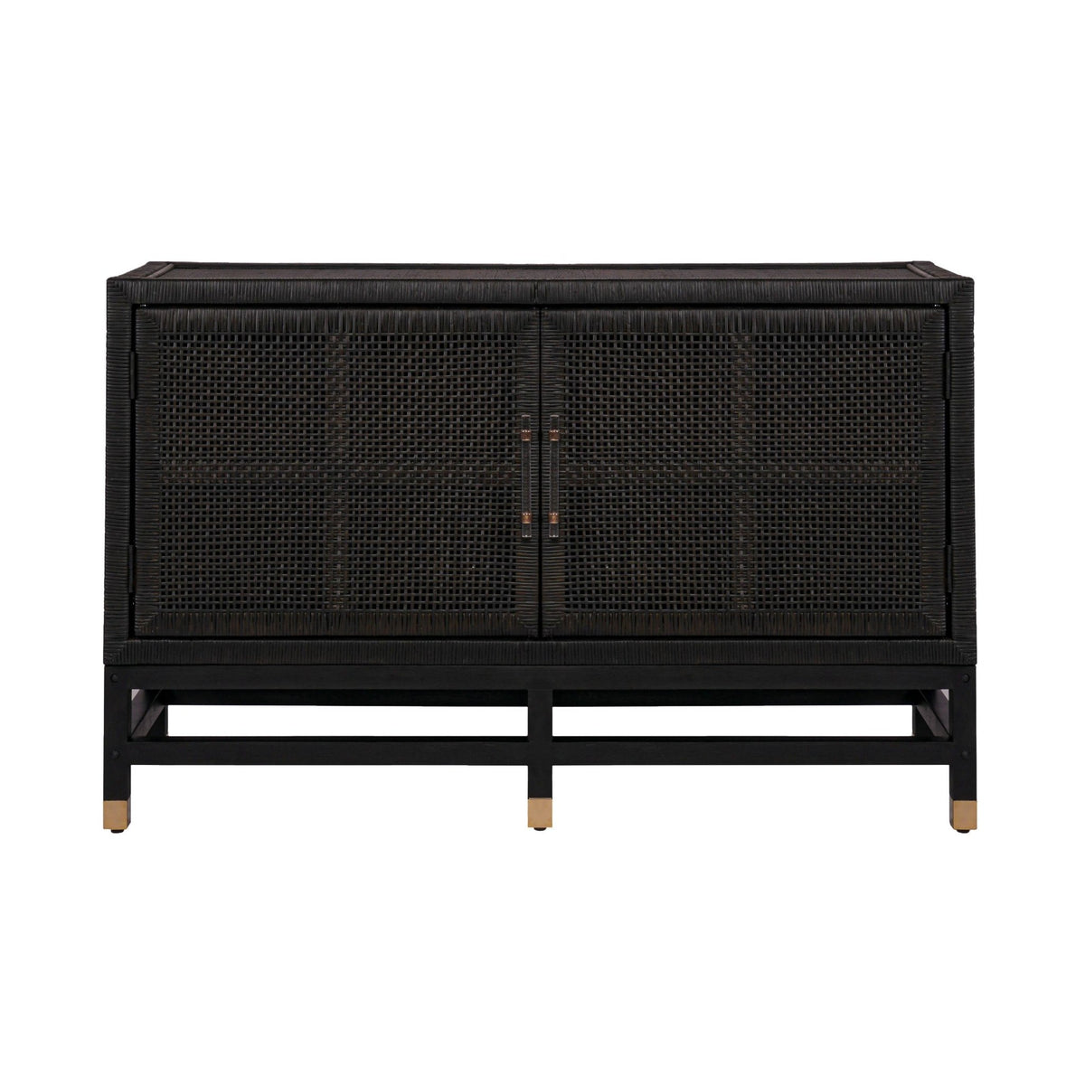 Amara Charcoal Woven Rattan Buffet Consoles & Sideboards| TOV