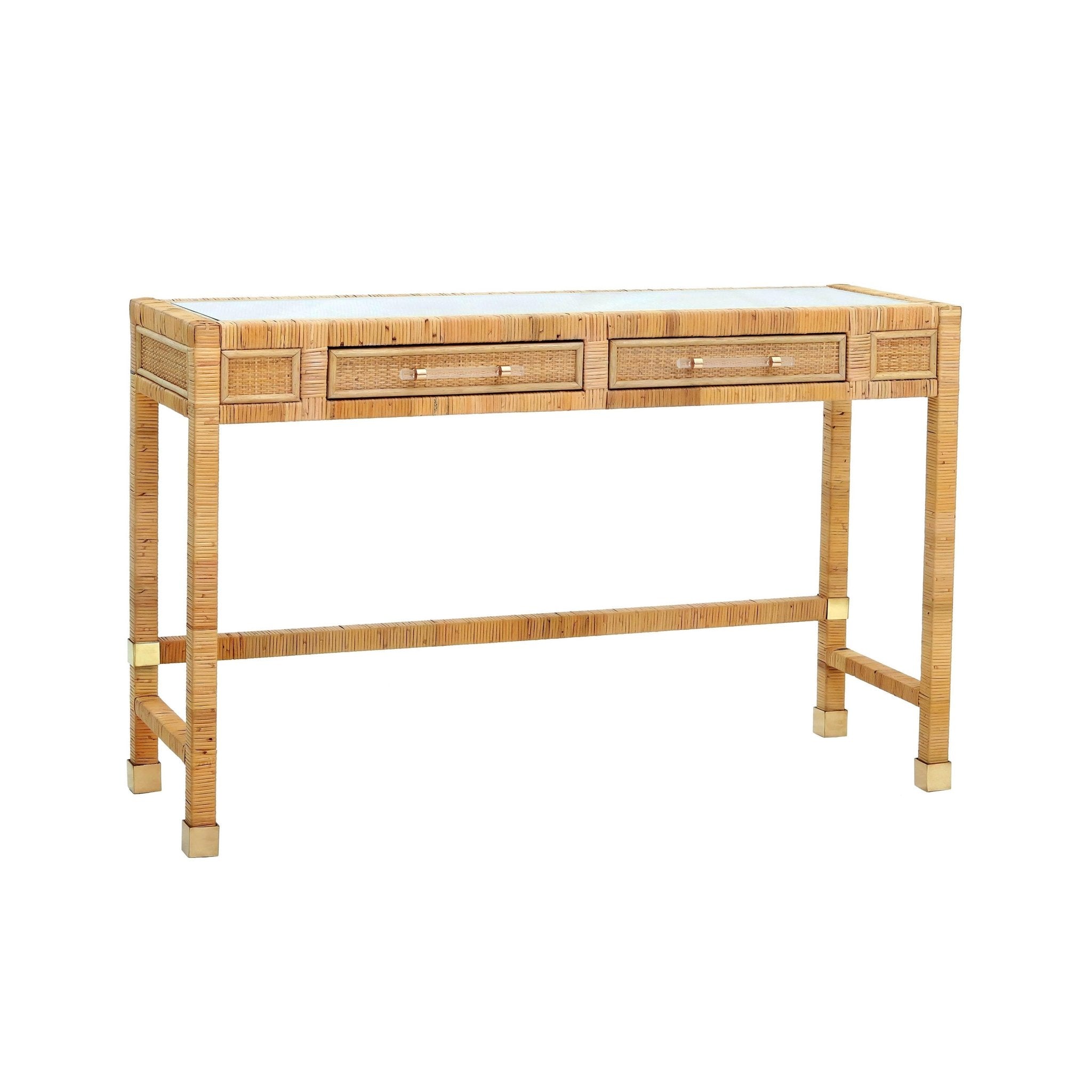 Amara Natural Rattan Desk Office Desks| TOV