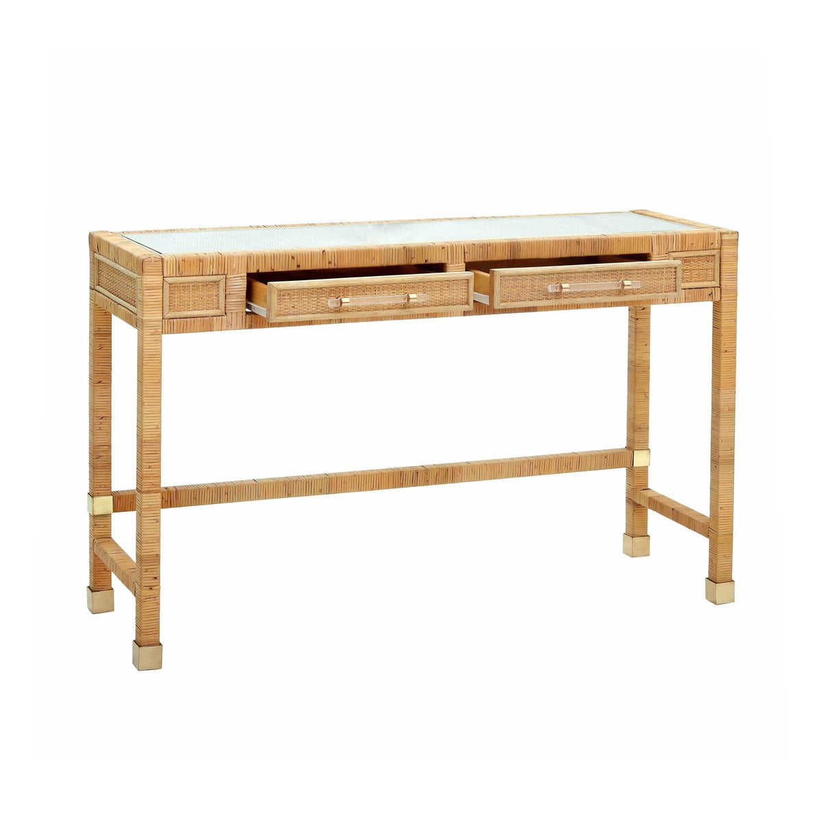 Amara Natural Rattan Desk Office Desks| TOV
