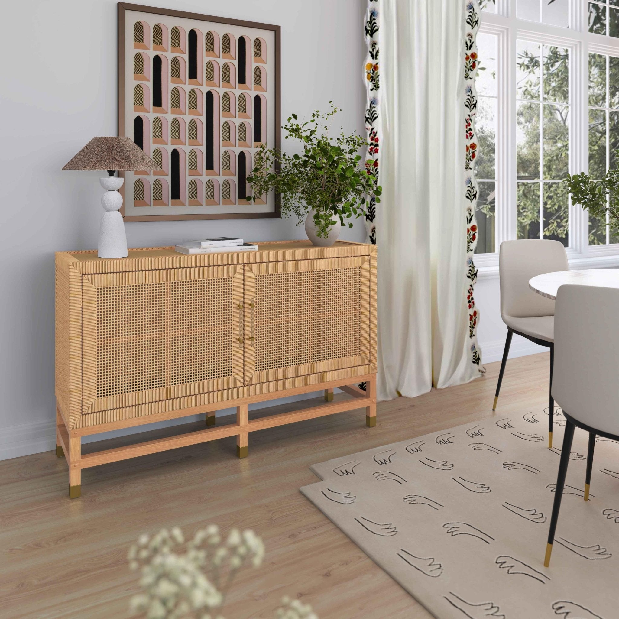 Amara Natural Woven Rattan Buffet Consoles & Sideboards| TOV