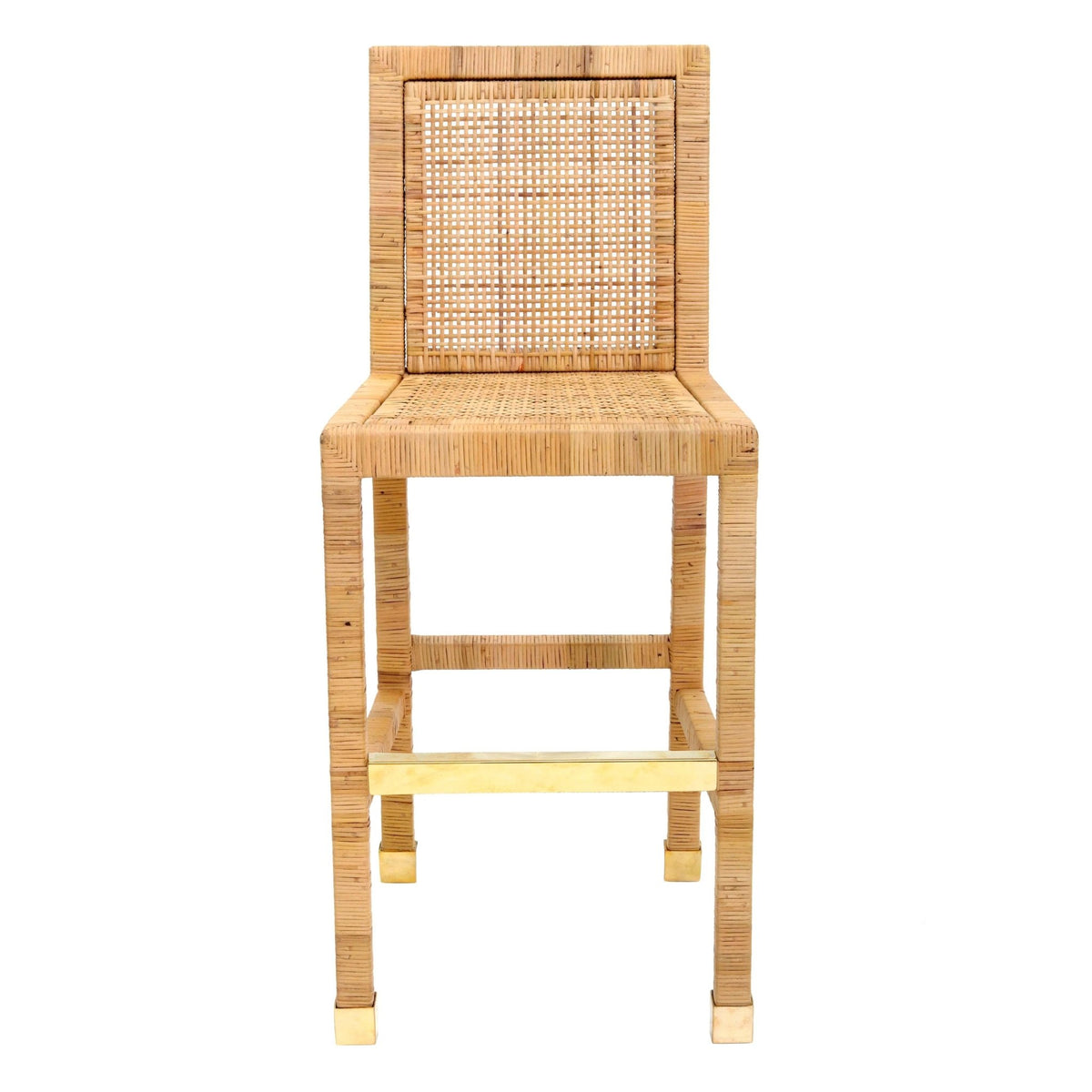 Amara Rattan Performance Fabric Bar Stool Stools| TOV