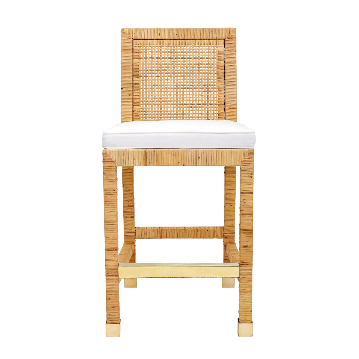 Amara Rattan Performance Fabric Counter Stool Stools| TOV
