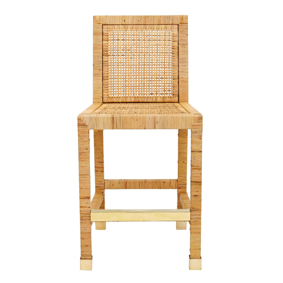 Amara Rattan Performance Fabric Counter Stool Stools| TOV
