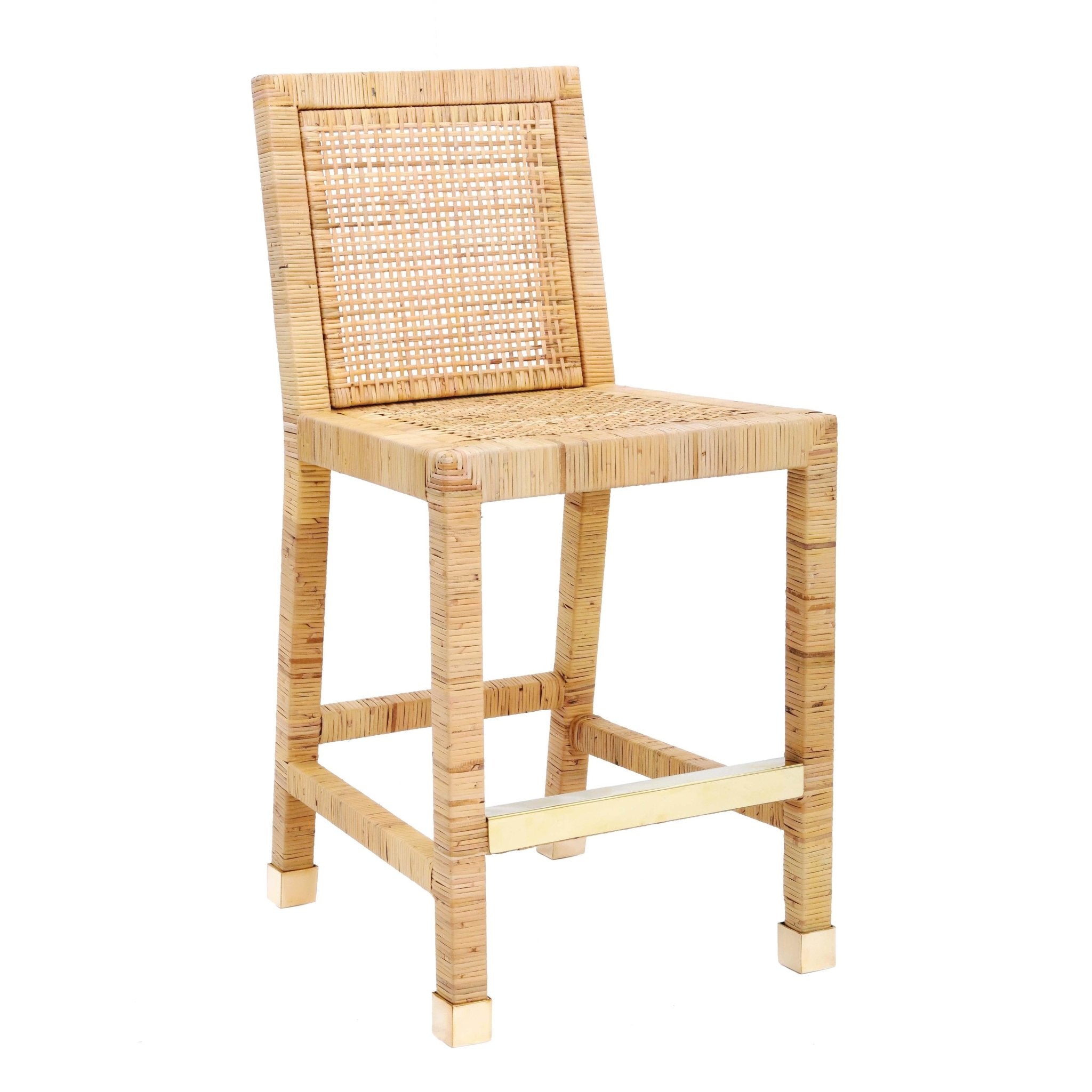 Amara Rattan Performance Fabric Counter Stool Stools| TOV