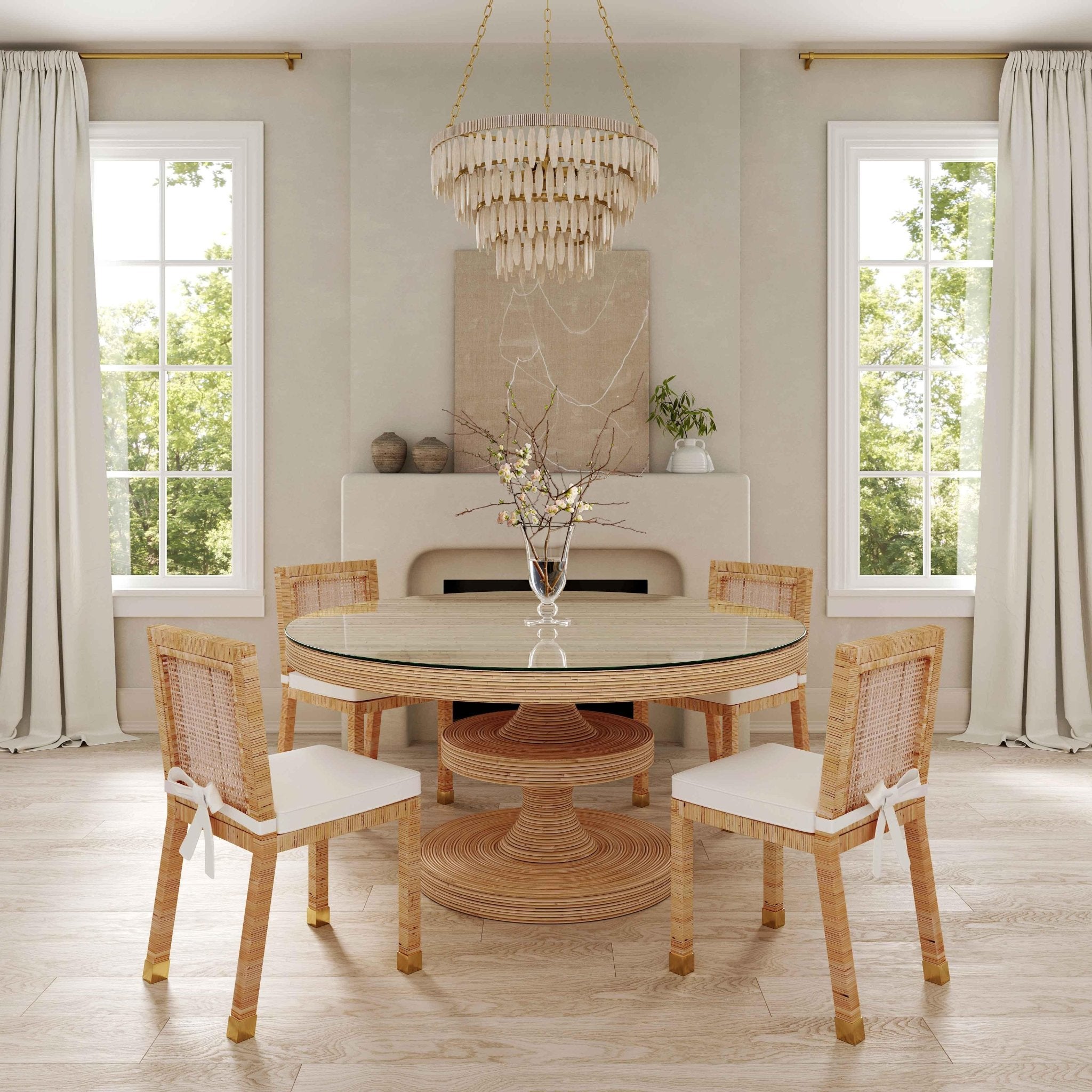 Amara Rattan Performance Fabric Dining Chair Dining Chairs| TOV