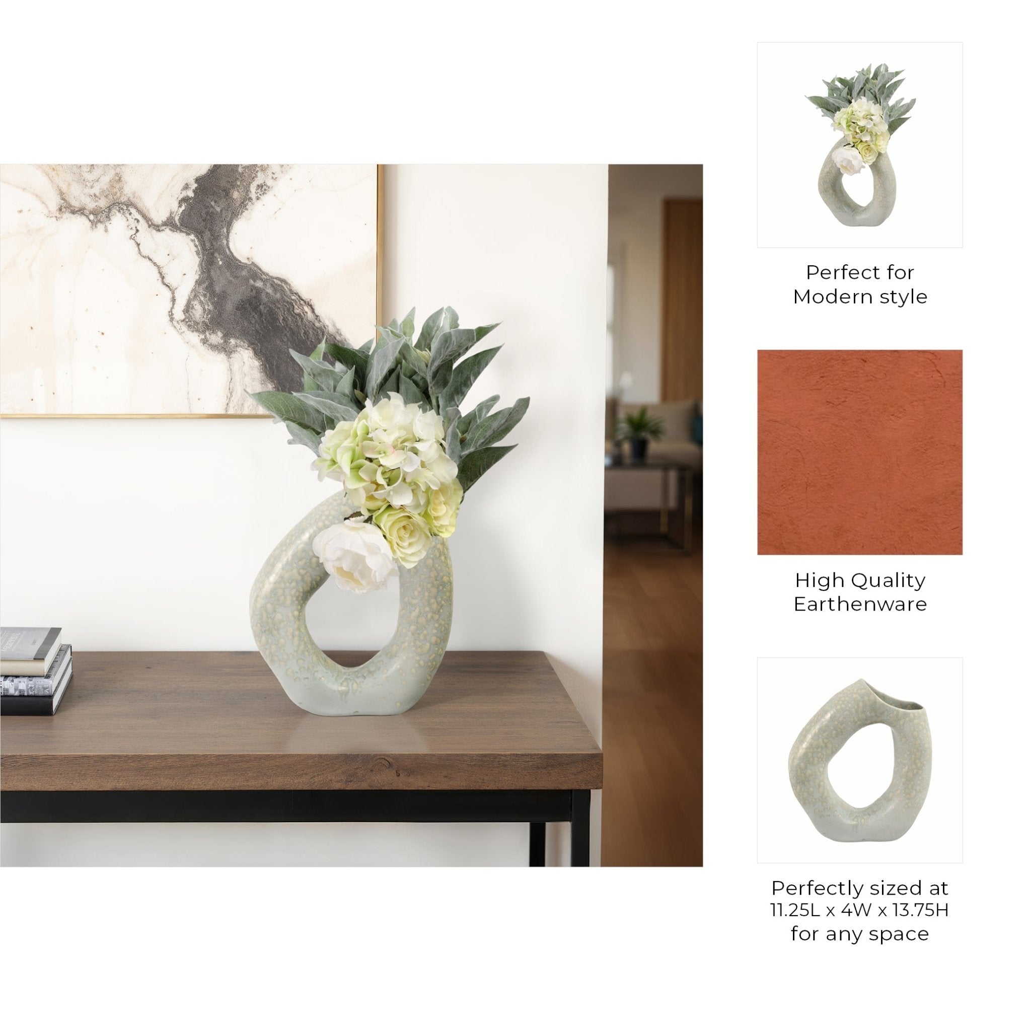 Amarante Abstract Round Portugal Vase Vases and Jars| Sagebrook Home