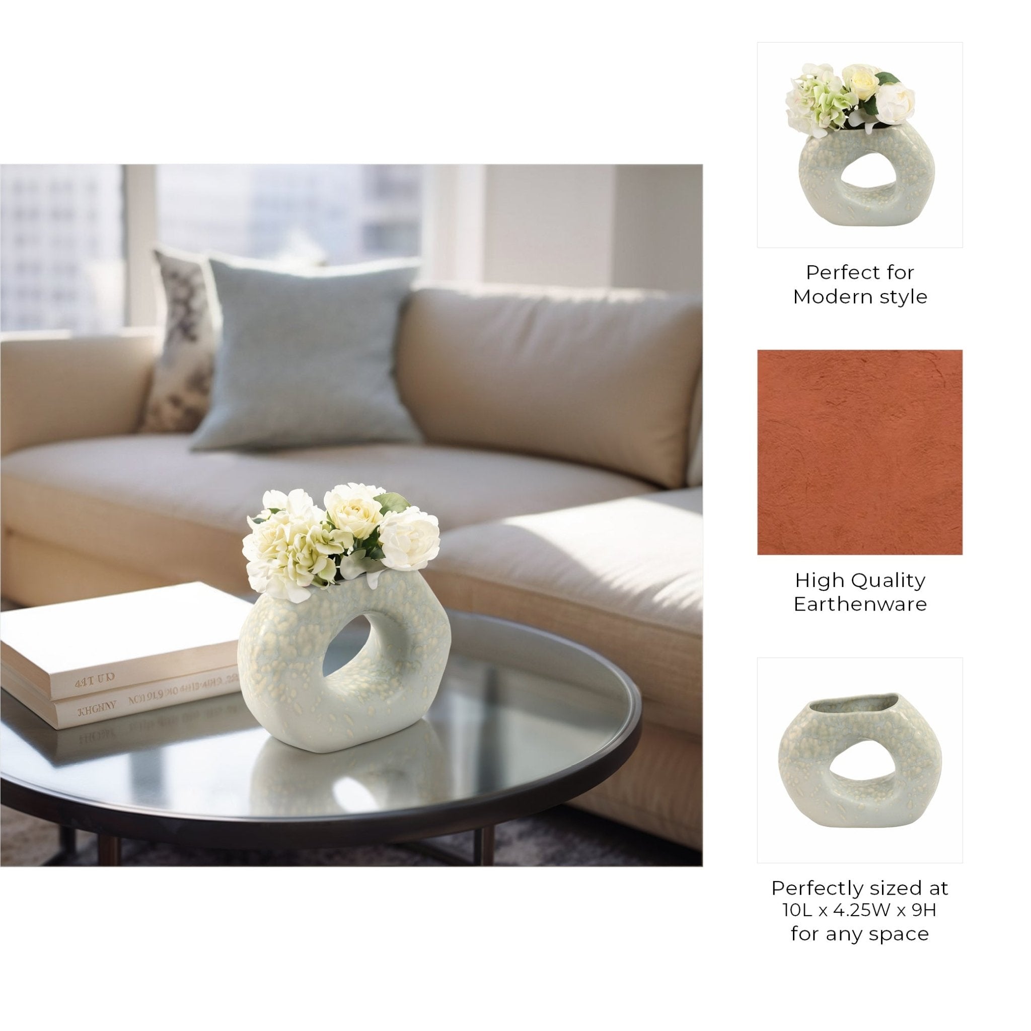 Amarante Abstract Round Portugal Vase Vases and Jars| Sagebrook Home