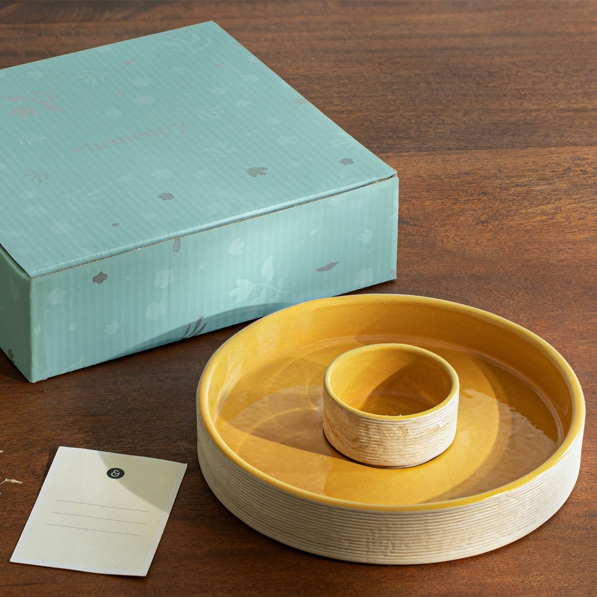 Amber Love Ceramic Chip-N-Dip Box| Roots Furniture