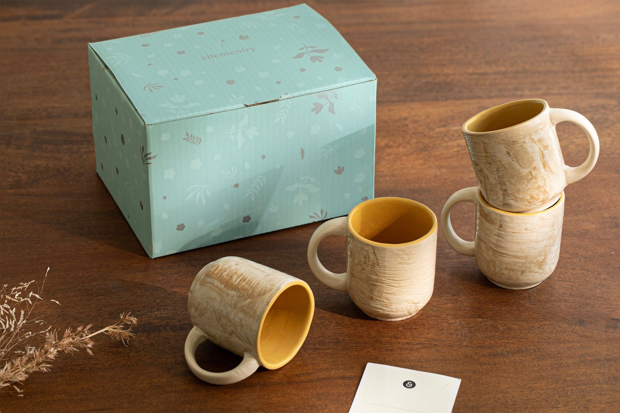 Amber Love Ceramic Mug Set of Four Bottles & Containers| Roots Furniture