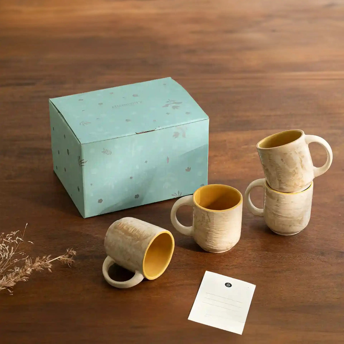 Amber Love Ceramic Mug Set of Four Bottles & Containers| Roots Furniture