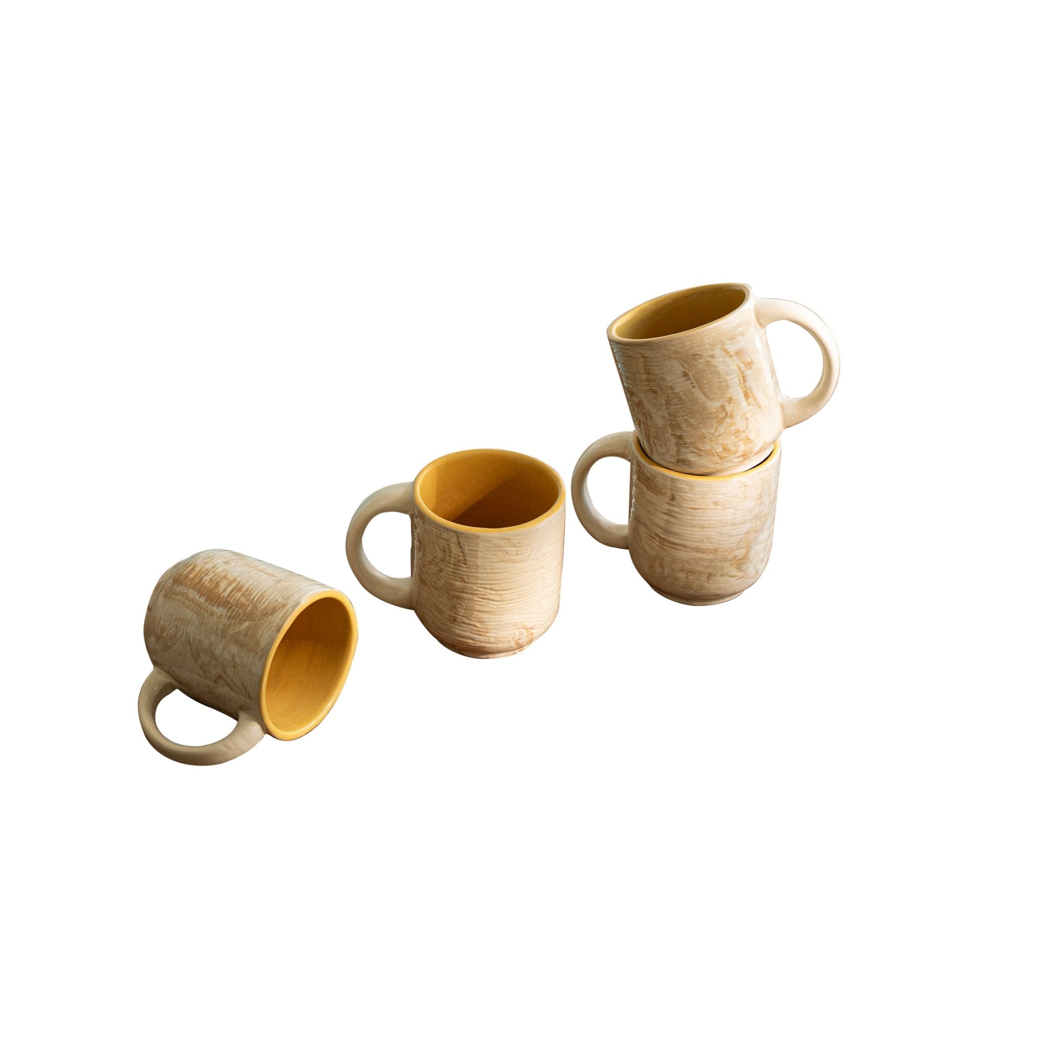 Amber Love Ceramic Mug Set of Four Bottles & Containers| Roots Furniture