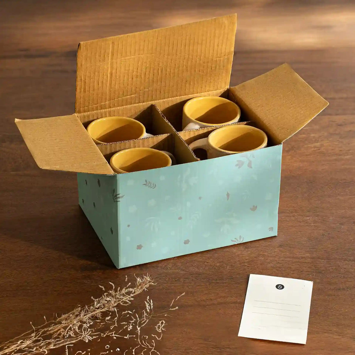 Amber Love Ceramic Mug Set of Four Bottles & Containers| Roots Furniture