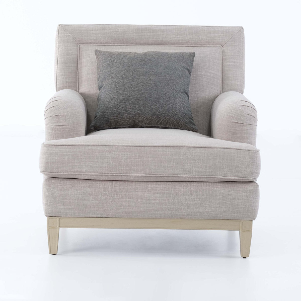 Amelia Navy Arm Chair (90Cm) - Light Gray