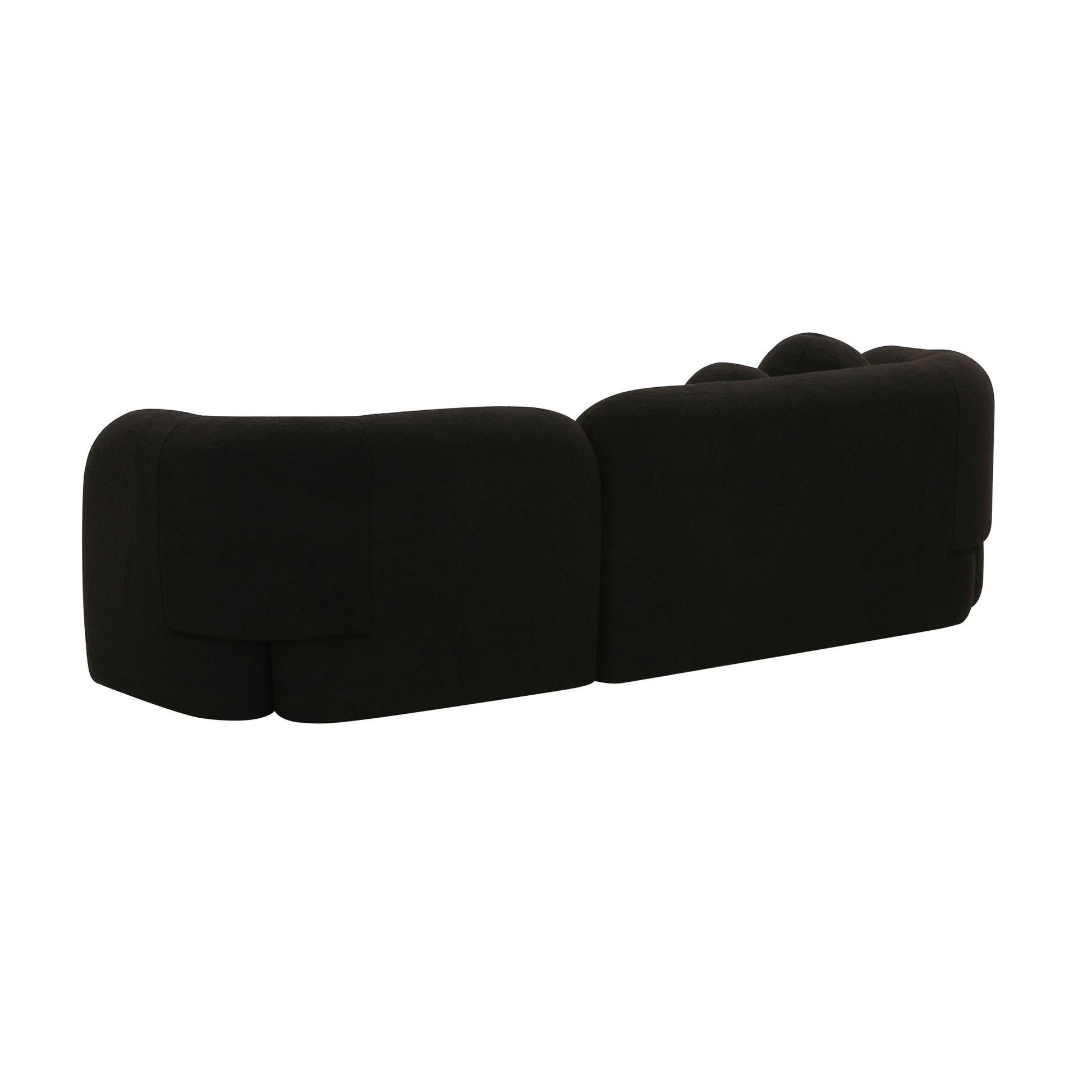Amelie Black Faux Fur Sofa Sofas & Loveseats| TOV